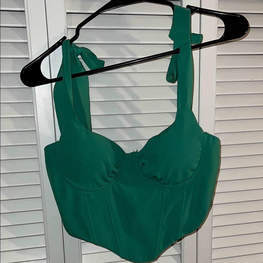 Amazon Green Crop Top